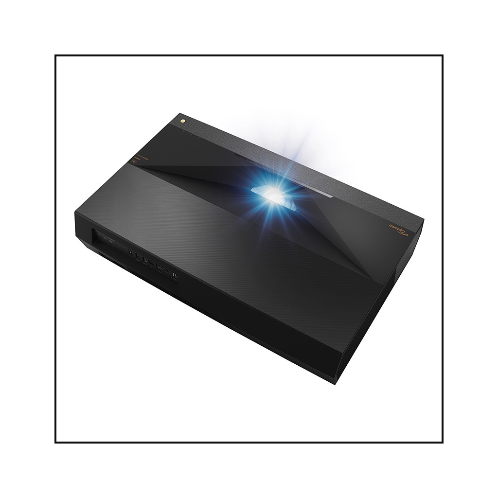 Le premier vidéoprojecteur à technologie laser, ultra courte focale pour  projeter sans recul avec barre de son intégrée.